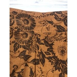 Floral Brown Skirt A Line Knee Length Size 6 Side Zip Austin Clothing Women’s